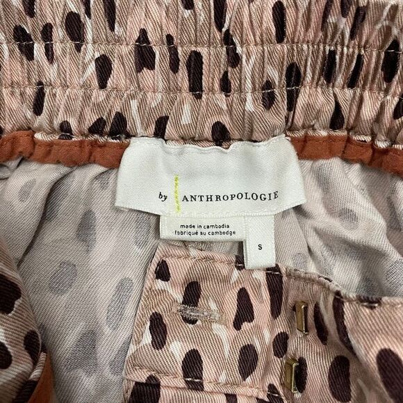 Anthropologie Maeve Isobel Pleated Wide-Leg Animal Print Pants Size Small - Picture 7 of 11